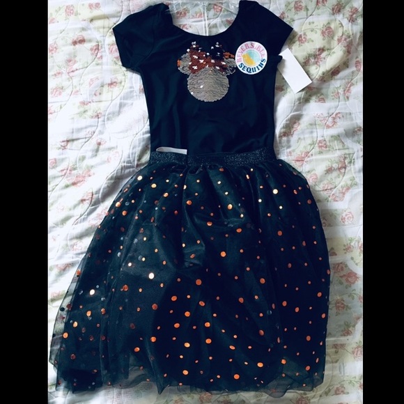 Disney Other - New Disney Minnie Halloween sequin 2 piece set